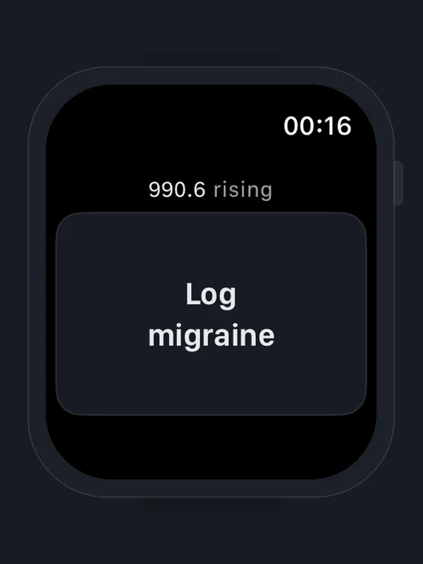 Apple Watch showing Umber's one-tap log button.